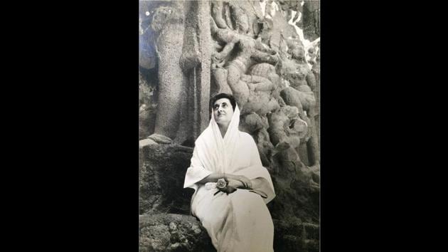 Photographed by Rajiv Gandhi, shortly after Feroze Gandhi’s death, Indira Gandhi is seen here at the famous Ellora caves in Aurangabad, circa 1961. (Courtesy Indira Gandhi Memorial Trust Archive) Photographed by Rajiv Gandhi, shortly after Feroze Gandhi’s death, Indira Gandhi is seen here at the famous Ellora caves in Aurangabad, circa 1961. (Courtesy Indira Gandhi Memorial Trust Archive)