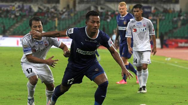 Currently one of India’s most valued and in-form strikers, Jeje Lalpekhlua (2L) has been part of Chennaiyin FC’s setup since the ISL’s inception in 2014. (AFP/Getty Images)