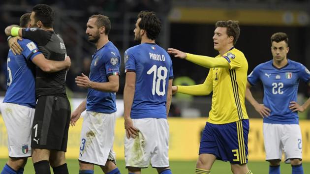 Italy failed to reach the World Cup for the first time since 1958 after the play-off defeat against Sweden. (AFP) Italy failed to reach the World Cup for the first time since 1958 after the play-off defeat against Sweden. (AFP)