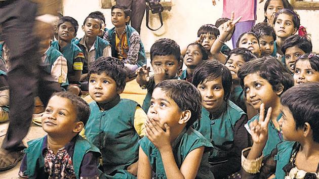 Waiting eagerly for this year’s Children’s Day, these 70 odd-children of the shelter have left their pasts to embrace a better future. (Ravindra Joshi/HT PHOTO) Waiting eagerly for this year’s Children’s Day, these 70 odd-children of the shelter have left their pasts to embrace a better future. (Ravindra Joshi/HT PHOTO)