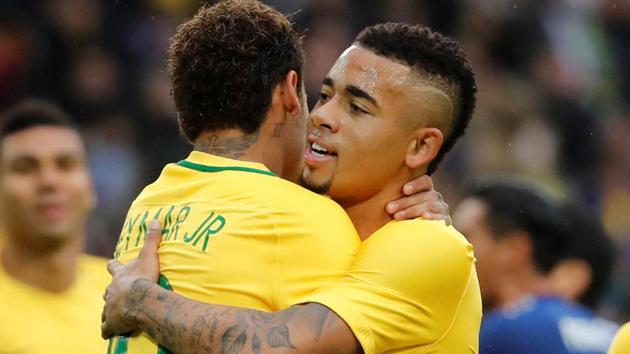 Gabriel Jesus (R) has been instrumental in Brazil’s success in the recent past. (REUTERS) Gabriel Jesus (R) has been instrumental in Brazil’s success in the recent past. (REUTERS)