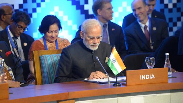 Prime Minister Narendra Modi participates in the East Asia meeting of the ASEAN Summit on the sidelines of the 31st ASEAN Summit in Manila. Modi conveyed India’s total support and commitment to work with the East Asia Summit. “We look forward to the East Asia Summit attaining greater salience in years to come. I reiterate my commitment to work with you to address the political, security and economic issues of the region,” he said. (Ted Aljibe / AFP)