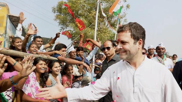 Congress vice-president Rahul Gandhi meeting supporters at a public meeting, Patan, Gujarat, November 13 (PTI) Congress vice-president Rahul Gandhi meeting supporters at a public meeting, Patan, Gujarat, November 13 (PTI)