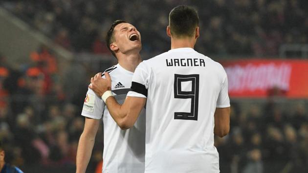 Germany secured a 2-2 draw against France in a football friendly thanks to goals from Lars Stindl and Timo Werner. (AFP) Germany secured a 2-2 draw against France in a football friendly thanks to goals from Lars Stindl and Timo Werner. (AFP)