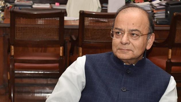 Union finance minister Arun Jaitley during a meeting in New Delhi.(PTI FILE)