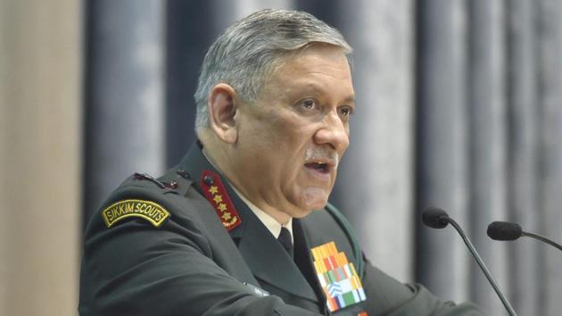 Army chief Gen Bipin Singh Rawat speaks at the seminar "Future Armoured Vehicles India 2017 " at DRDO Bhawan in New Delhi on Wednesday. (PTI Photo) Army chief Gen Bipin Singh Rawat speaks at the seminar "Future Armoured Vehicles India 2017 " at DRDO Bhawan in New Delhi on Wednesday. (PTI Photo)