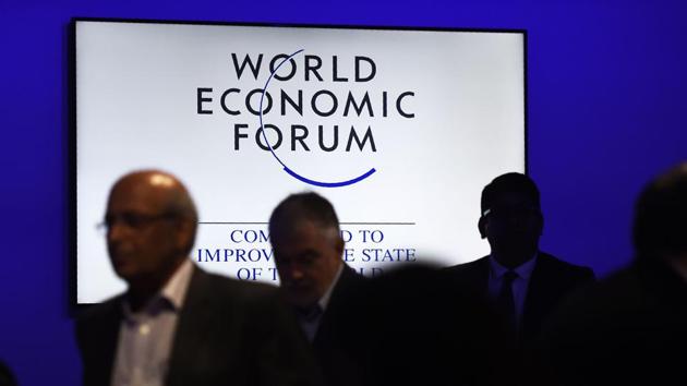 Participants and visitors arrive at the India Economic Summit, hosted by the World Economic Forum, in New Delhi.(AFP File Photo)