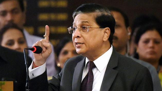 Chief Justice of India Justice Dipak Misra addresses Bombay High Court judges and lawyers during the inaugural ceremony of an alternate dispute resolution centre and a creche for lawyers and court staff in Mumbai. (PTI FILE) Chief Justice of India Justice Dipak Misra addresses Bombay High Court judges and lawyers during the inaugural ceremony of an alternate dispute resolution centre and a creche for lawyers and court staff in Mumbai. (PTI FILE)