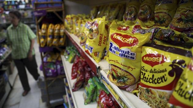 Packages of Nestle's Maggi were displayed at a grocery store in Bangalore, India, in June. (AP File Photo) Packages of Nestle's Maggi were displayed at a grocery store in Bangalore, India, in June. (AP File Photo)