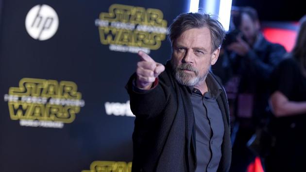 Mark Hamill left fans at Disneyland stunned when he walked onstage. (AP) Mark Hamill left fans at Disneyland stunned when he walked onstage. (AP)
