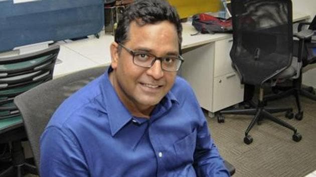 CEO and founder of Paytm, Vijay Shekhar Sharma, at his office, in Noida.(Burhaan Kinu/HT Photo)