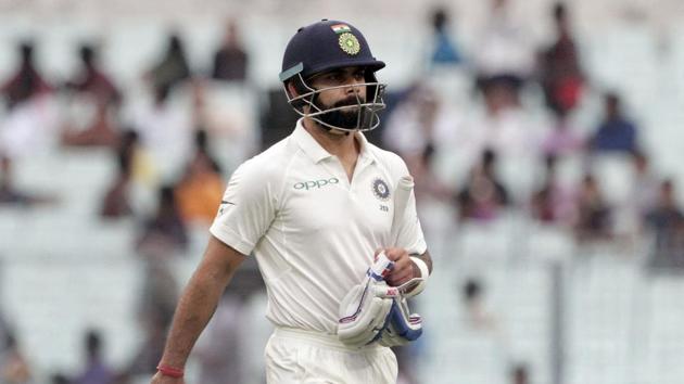The break did India no good as Lakmal removed Kohli for a duck to leave India reeling at 17/3. (AP) The break did India no good as Lakmal removed Kohli for a duck to leave India reeling at 17/3. (AP)