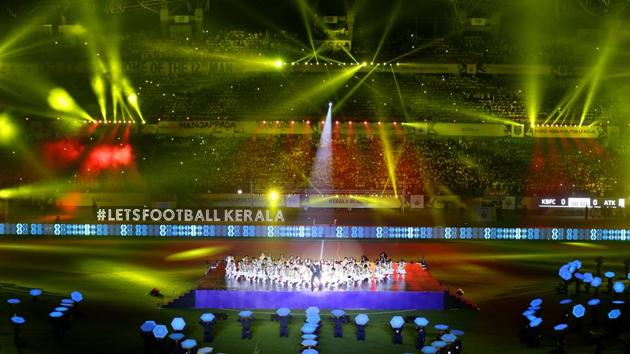 The light and sound at the stadium also entertained the spectators present. (ISL / SPORTZPICS) 