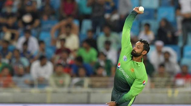 Pakistan’s Mohammad Hafeez has been suspended from bowling by the International Cricket Council (ICC) after his action was deemed to be illegal. (Twitter) Pakistan’s Mohammad Hafeez has been suspended from bowling by the International Cricket Council (ICC) after his action was deemed to be illegal. (Twitter)