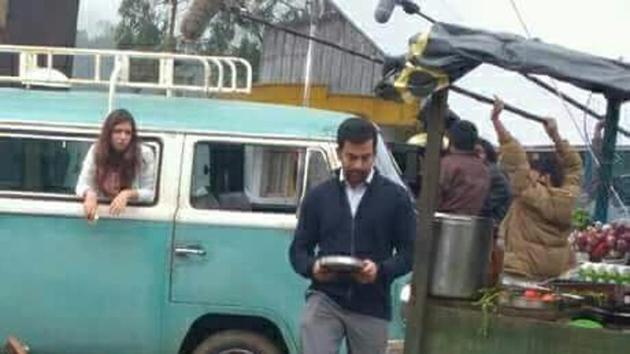 Nazriya Nazim and Prithviraj on the sets of Anjali Menon film. Nazriya Nazim and Prithviraj on the sets of Anjali Menon film.