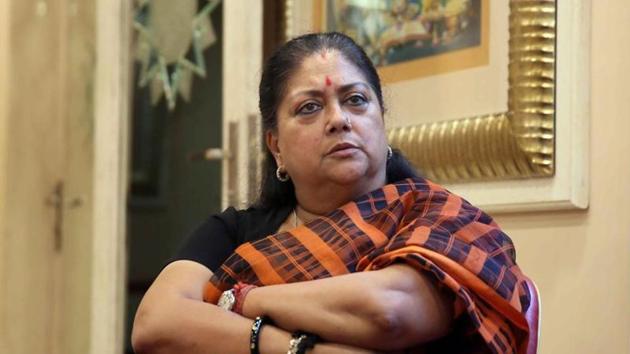 Rajasthan CM Vasundhara Raje(Himanshu Vyas/HT File Photo)