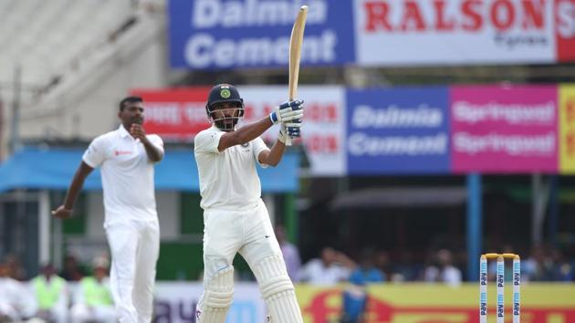 Mohammed Shami struck some lusty blows to frustrate Sri Lanka. (BCCI)