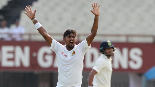 Suranga Lakmal finished with 4/26 as India were bowled out for 172. (BCCI)
