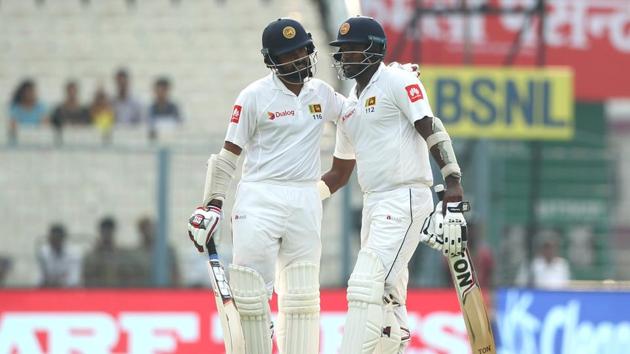 Lahiru Thirimanne notched up his fifth fifty while Angelo Mathews scored his 28th fifty. (BCCI)