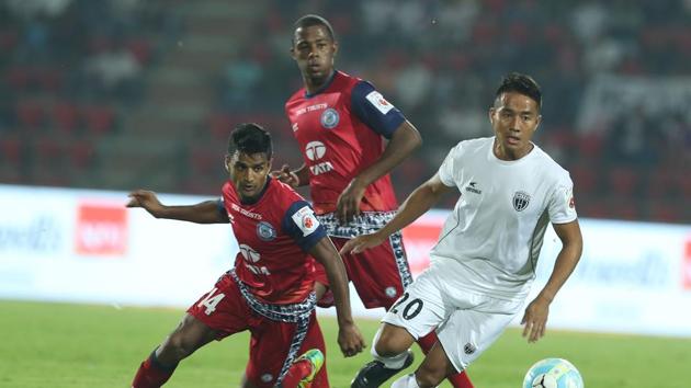 NorthEast United FC held Jamshedpur FC to a 0-0 draw in the Indian Super League. (ISL / SPORTZPICS)