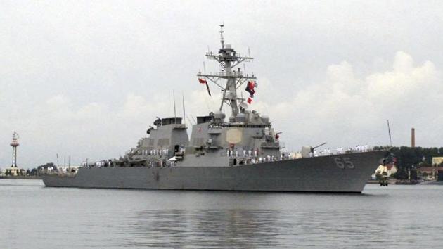 In this Aug. 8, 2016, file photo, the guided missile destroyer USS Benfold arrives at port in Qingdao, China. (AP) In this Aug. 8, 2016, file photo, the guided missile destroyer USS Benfold arrives at port in Qingdao, China. (AP)