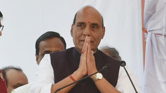 Lucknow: Union Home Minister and local MP Rajnath Singh attends a party function in Lucknow on Saturday in connection with the coming local body elections. PTI Photo by Nand Kumar (PTI11_18_2017_000144A) (PTI) Lucknow: Union Home Minister and local MP Rajnath Singh attends a party function in Lucknow on Saturday in connection with the coming local body elections. PTI Photo by Nand Kumar (PTI11_18_2017_000144A) (PTI)