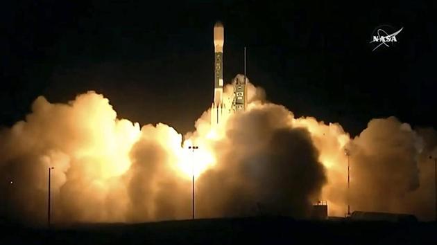 A United Launch Alliance Delta II rocket lifts off carrying the Joint Polar Satellite System-1 (JPSS-1) satellite, Saturday, Nov. 18, 2017, from Vandenberg Air Force Base, California. (AP) A United Launch Alliance Delta II rocket lifts off carrying the Joint Polar Satellite System-1 (JPSS-1) satellite, Saturday, Nov. 18, 2017, from Vandenberg Air Force Base, California. (AP)