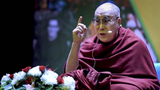 Tibetan spiritual leader Dalai Lama speaks during the inauguration of 'The World of Children' initiative in New Delhi on Sunday. (PTI Photo) Tibetan spiritual leader Dalai Lama speaks during the inauguration of 'The World of Children' initiative in New Delhi on Sunday. (PTI Photo)