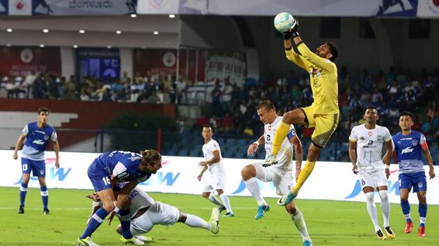 Bengaluru FC won  their maiden ISL match 2-0. (ISL / SPORTZPICS) 
