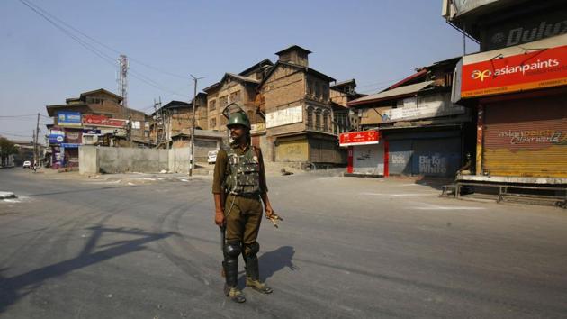 The restrictions were imposed as a preventive measure to maintain law and order in view of the strike called by the separatists.(HT File Photo)