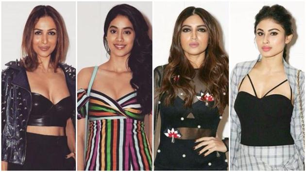 Among the many celebrity guests seen entering and exiting the party in on-trend duds were Malaika Arora, Janhvi Kapoor, Bhumi Pednekar and Mouni Roy. (Instagram) Among the many celebrity guests seen entering and exiting the party in on-trend duds were Malaika Arora, Janhvi Kapoor, Bhumi Pednekar and Mouni Roy. (Instagram)