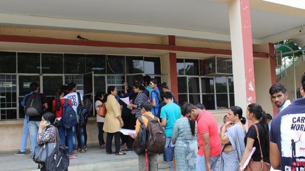 The DUSU president, Rocky Tuseed, has formulated a DUSU magazine committee and a DUSU legal cell in the university on Saturday. (Anupam Prashant Minz/HT PHOTO) The DUSU president, Rocky Tuseed, has formulated a DUSU magazine committee and a DUSU legal cell in the university on Saturday. (Anupam Prashant Minz/HT PHOTO)