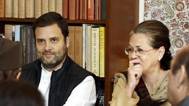 Congress president Sonia Gandhi and party vice president Rahul Gandhi at the Congress Working Committee meeting at 10 Janpath in New Delhi. (PTI Photo) Congress president Sonia Gandhi and party vice president Rahul Gandhi at the Congress Working Committee meeting at 10 Janpath in New Delhi. (PTI Photo)