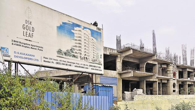 The Gold Leaf project under construction in Baner. (Sanket Wankhade/HT PHOTO) The Gold Leaf project under construction in Baner. (Sanket Wankhade/HT PHOTO)
