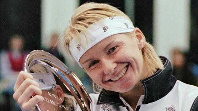 Jana Novotna stayed active in tennis after retiring through coaching, television commentary and attending major tournament and charity matches. (AP) 