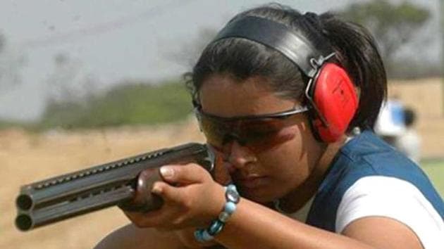 Shreyasi Singh had earlier won the bronze medal in women’s trap event. (HT Photo) Shreyasi Singh had earlier won the bronze medal in women’s trap event. (HT Photo)