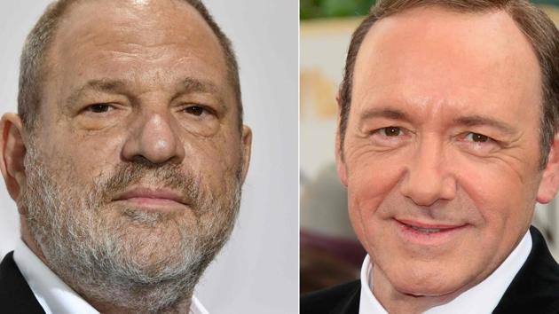 US film producer Harvey Weinstein (left) and actor Kevin Spacey. (AFP Photo) US film producer Harvey Weinstein (left) and actor Kevin Spacey. (AFP Photo)