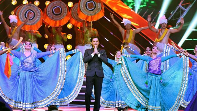 Actor Shah Rukh Khan performs during the inaugural ceremony of 48th edition of the International Film Festival of India (IFFI) in Panaji on Monday. (PTI) Actor Shah Rukh Khan performs during the inaugural ceremony of 48th edition of the International Film Festival of India (IFFI) in Panaji on Monday. (PTI)