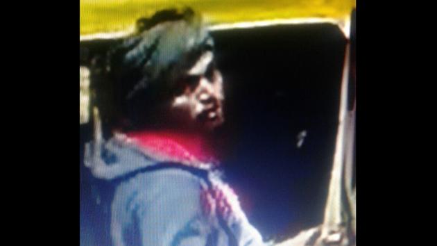 A CCTV grab of the accused at the Sector-42 petrol pump. A CCTV grab of the accused at the Sector-42 petrol pump.