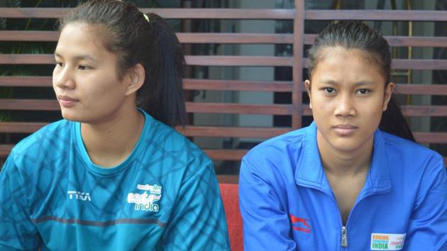 Ankushita Boro (left) and Vanlalhriatpuii, the two boxers from Northeast in the 10-member boxing contingent at the AIBA Women’s World Youth Championships in Guwahati from November 19-26.