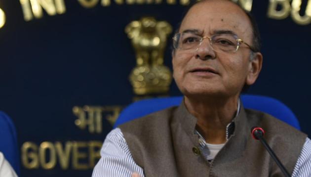 Union Finance Minister Arun Jaitley during cabinet briefing at PIB in New Delhi, India on November 22, 2017.(Sonu Mehta / Hindustan Times)