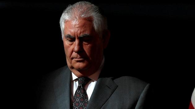 US Secretary of State Rex Tillerson in Chantilly, Virginia, October 5, 2017. (REUTERS) US Secretary of State Rex Tillerson in Chantilly, Virginia, October 5, 2017. (REUTERS)