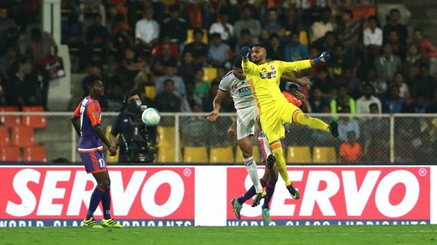 The first-half of the Dynamos vs Pune City ended 0-0. (ISL / SPORTZPICS) The first-half of the Dynamos vs Pune City ended 0-0. (ISL / SPORTZPICS)