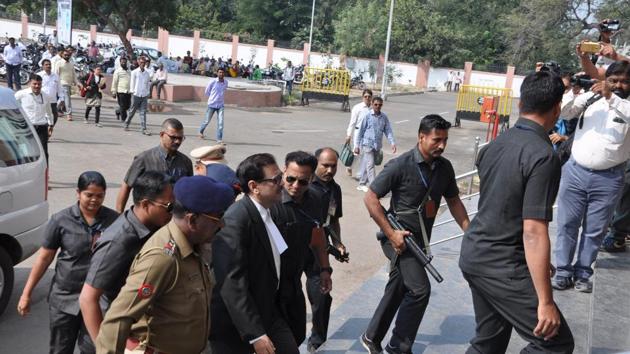 Special public prosecutor Ujjwal Nikam arriving for a court hearing in the Kopardi case. (HT Photo) Special public prosecutor Ujjwal Nikam arriving for a court hearing in the Kopardi case. (HT Photo)