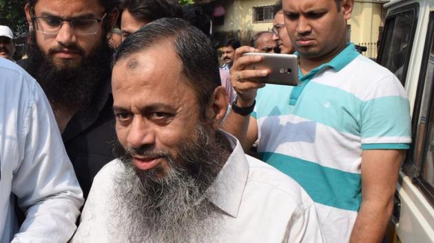 Saquib Nachan, convicted in connection with the 2003 bomb blasts, was released on Wednesday.(Praful Gangurde)