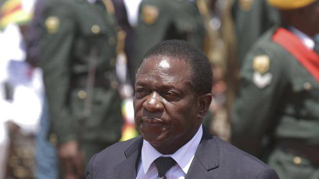 Emmerson Mnangagwa attends at the National Shrine in Harare. (AP File Photo) Emmerson Mnangagwa attends at the National Shrine in Harare. (AP File Photo)