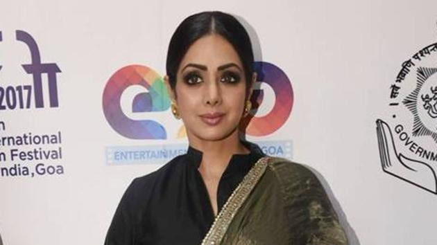 Actor Sridevi showed how a lehenga need not necessarily be paired with a blouse.(Instagram) Actor Sridevi showed how a lehenga need not necessarily be paired with a blouse.(Instagram)