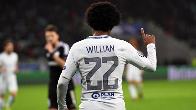Willian was the hero for Chelsea as he scored two goals and created the other two. (AFP) Willian was the hero for Chelsea as he scored two goals and created the other two. (AFP)