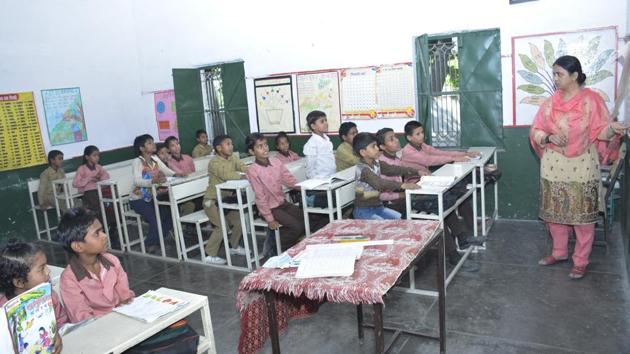 In a surprise inspection in October this year, 59 teachers were found absent in 93 schools where 410 teachers should have been present (HT file photo) In a surprise inspection in October this year, 59 teachers were found absent in 93 schools where 410 teachers should have been present (HT file photo)