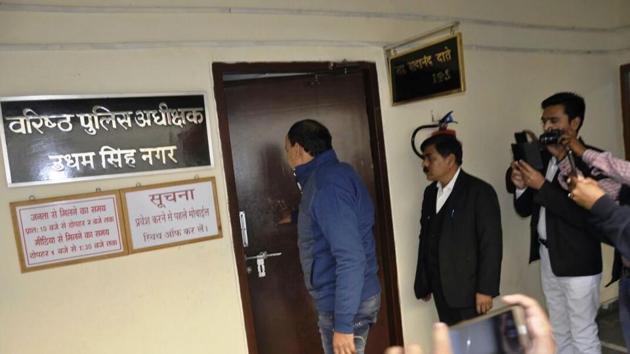Prime accused DP Singh entering SSP office on Thursday. (HT PHOTO) Prime accused DP Singh entering SSP office on Thursday. (HT PHOTO)